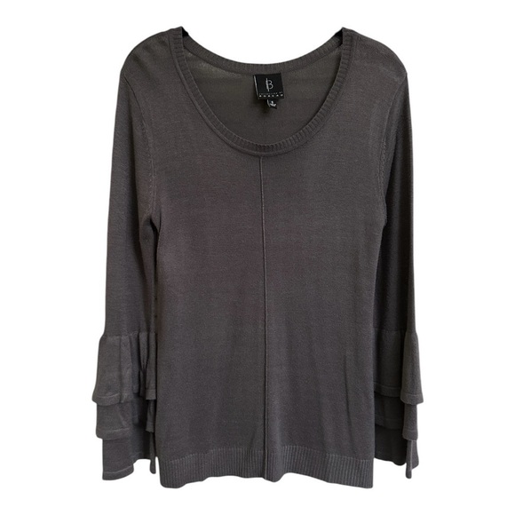BOBEAU, WOMENS, GRAY, LIGHTWEIGHT SWEATER. LONG SLEEVE PULLOVER. SIZE S - Picture 1 of 5